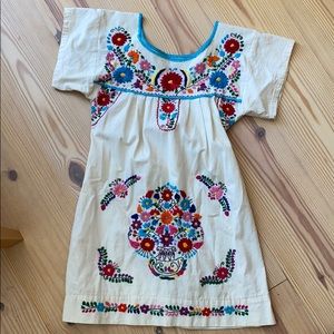 Embroidered Mexican cotton dress